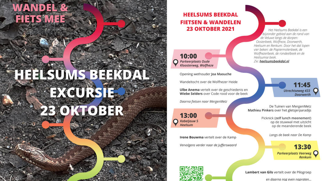 Flyer over excursie Renkums Beekdal, voorkant achterkant