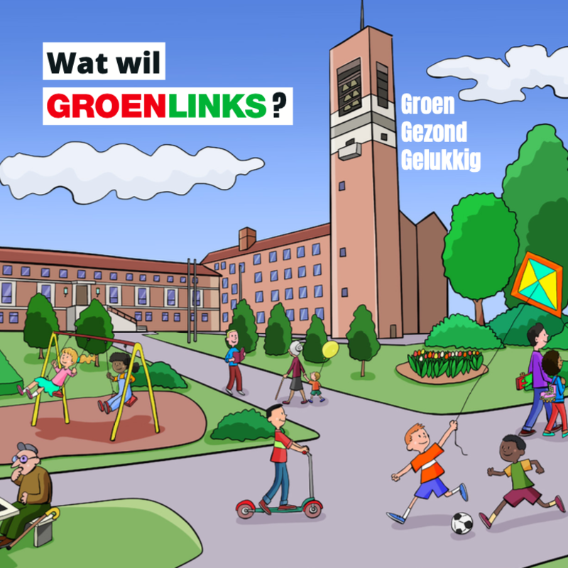 Voorkant stripboek Wat wil GroenLinks