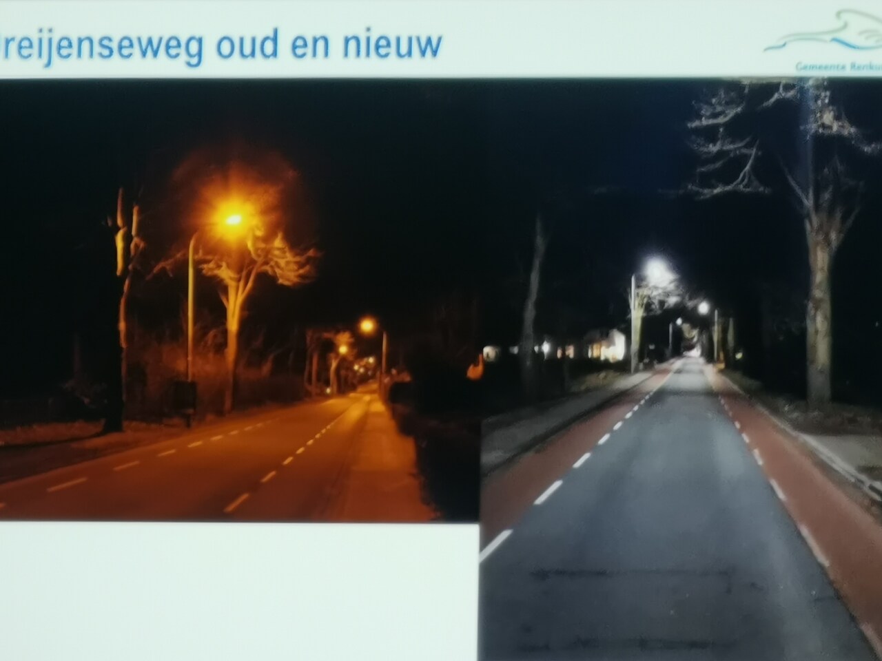 Dreijense weg oude en nieuwe verlichting